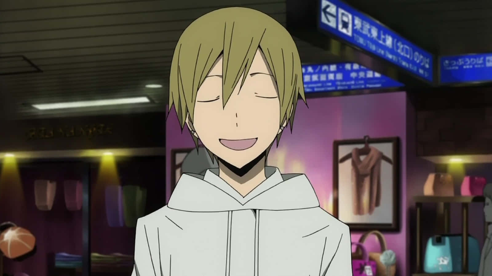 Masaomi Kida smirking and showing off his iconic style. Wallpaper