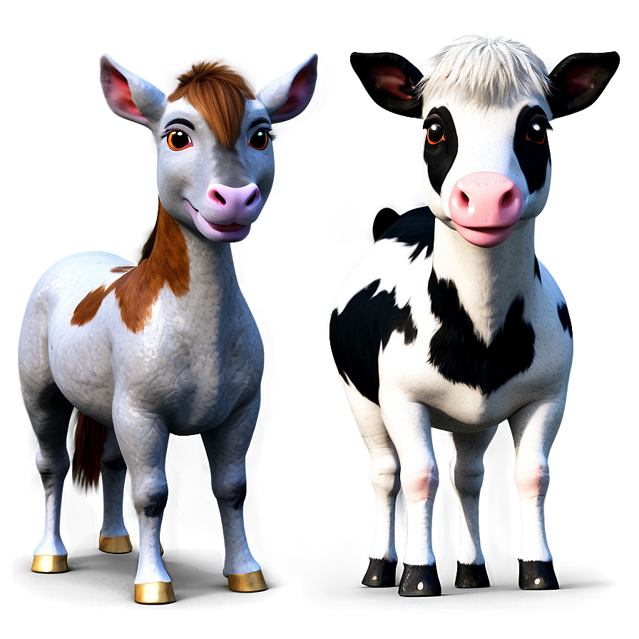 Mascot-styled Farm Animals Png Collection Ohi PNG