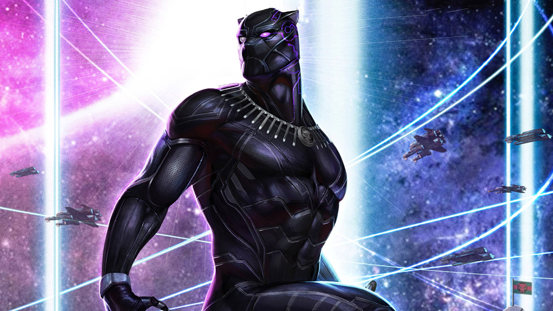 Masculine Black Panther Background