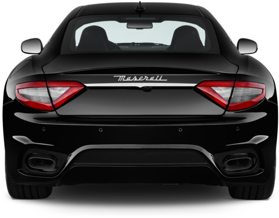 Maserati Rear View Black Car PNG