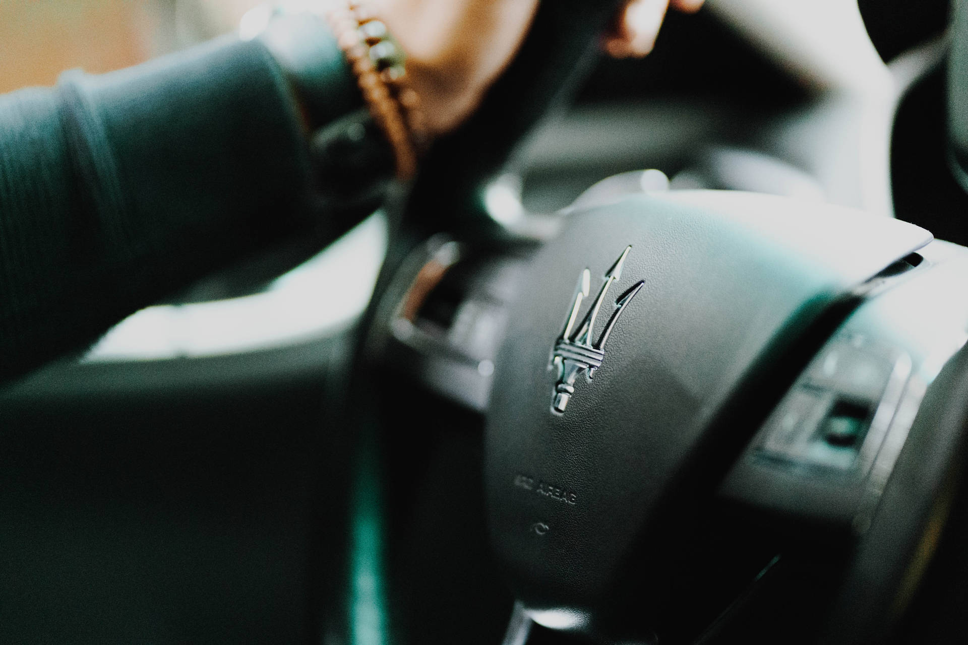 Maserati Steering Wheel Close-up