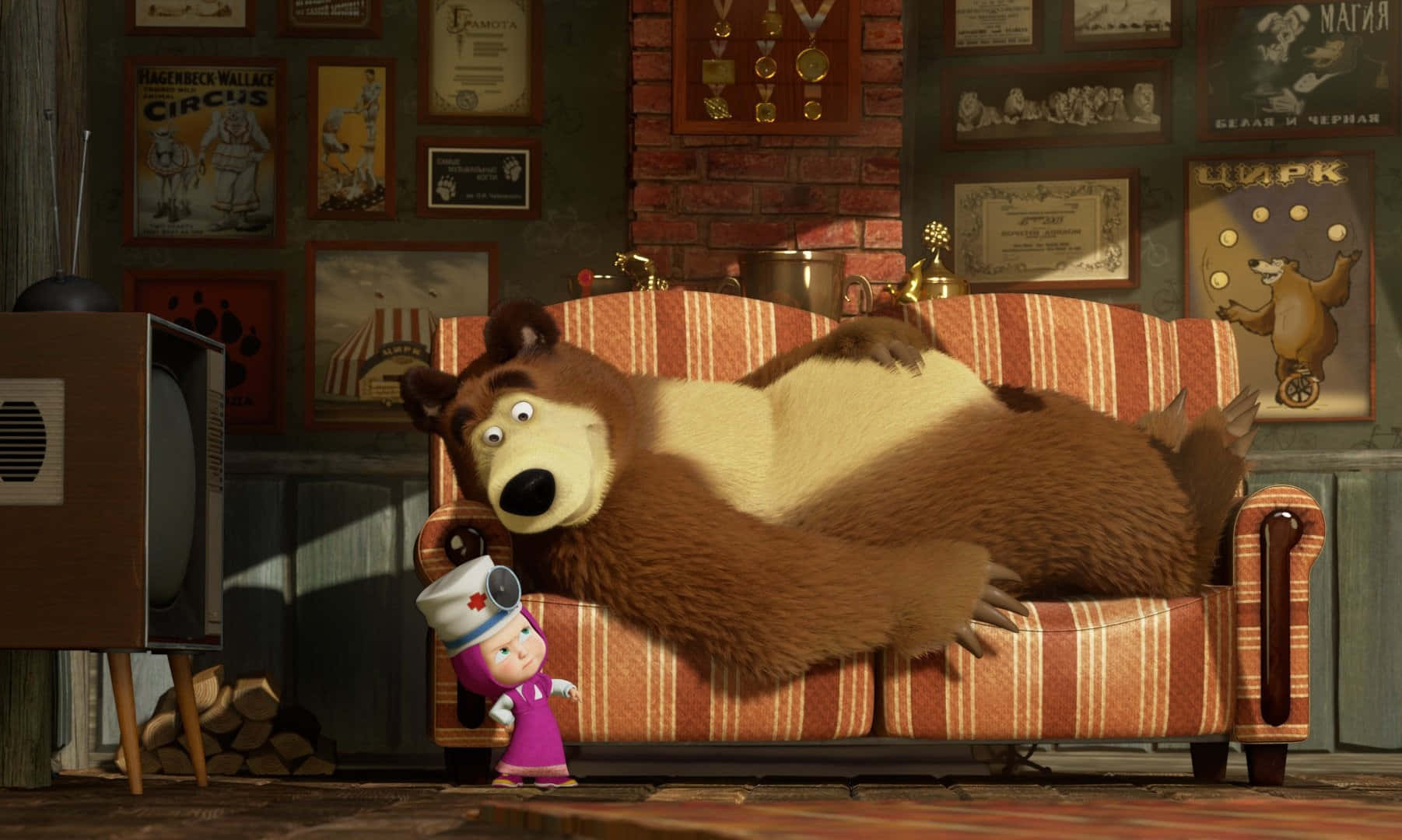Masha and the Bear fun-filled adventure in the forest