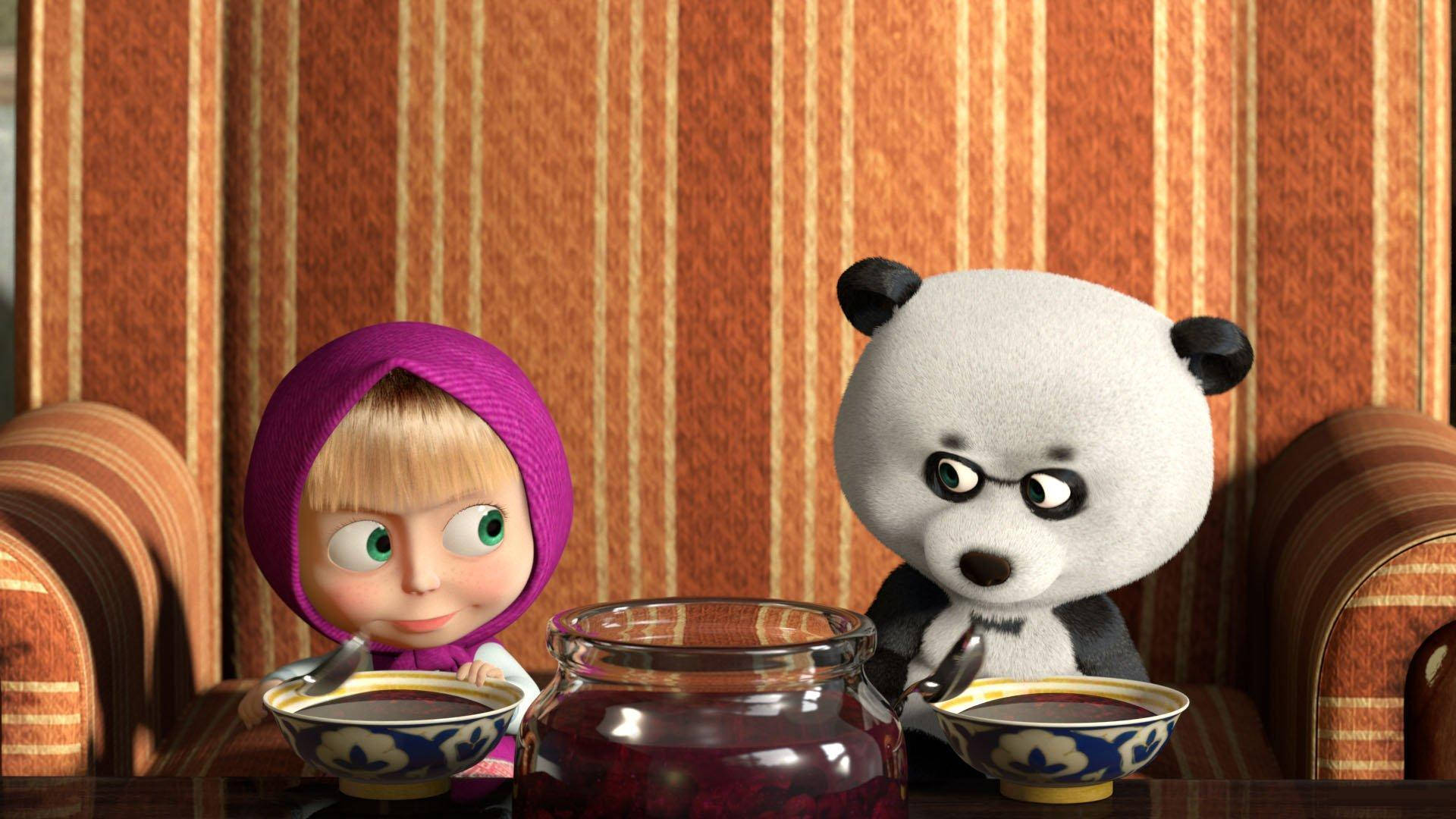 Masha And The Bear Face-off Background