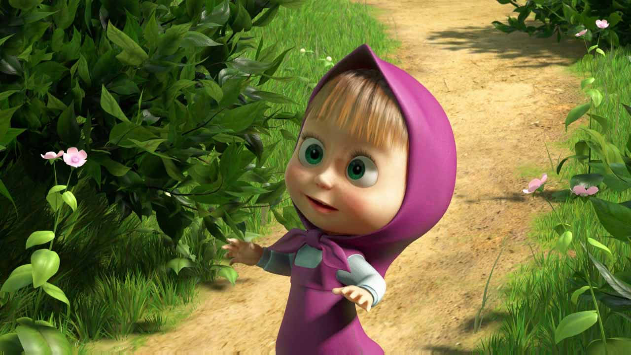 Masha And The Bear In The Woods Wallpaper