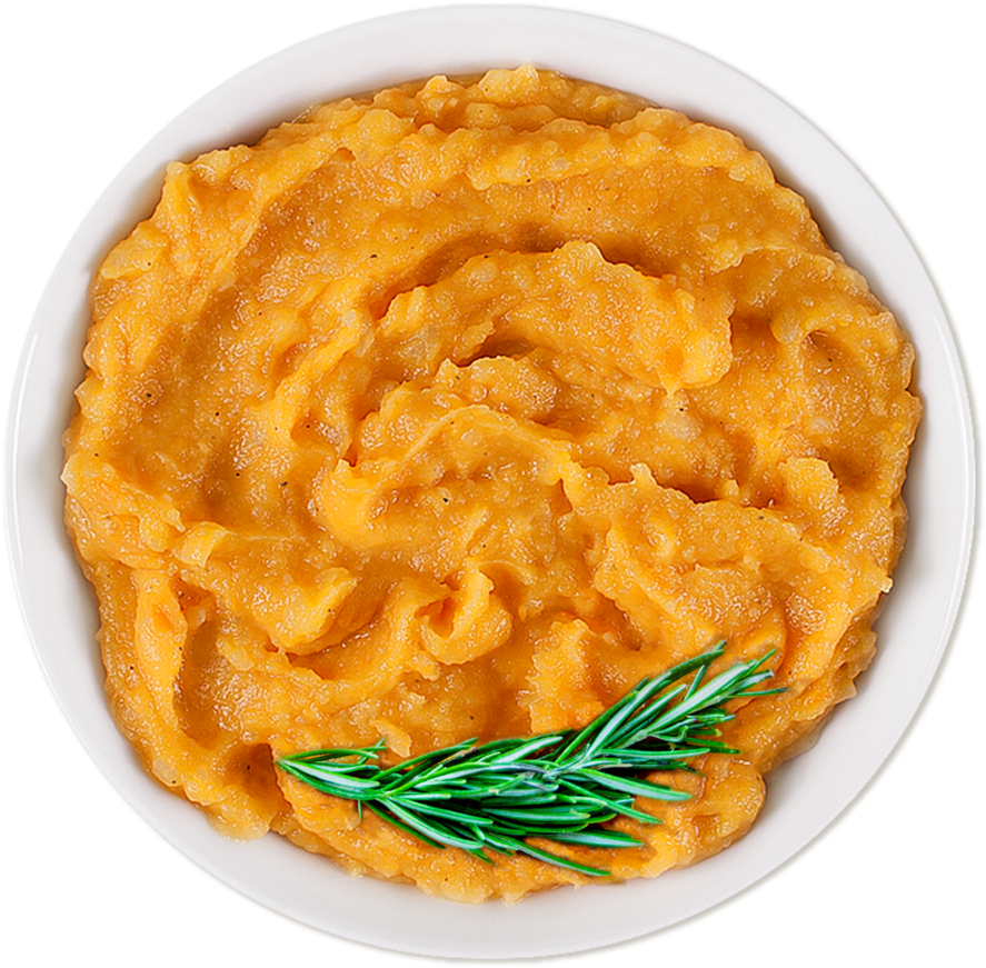 Mashed_ Sweet_ Potato_with_ Rosemary_ Garnish.png PNG