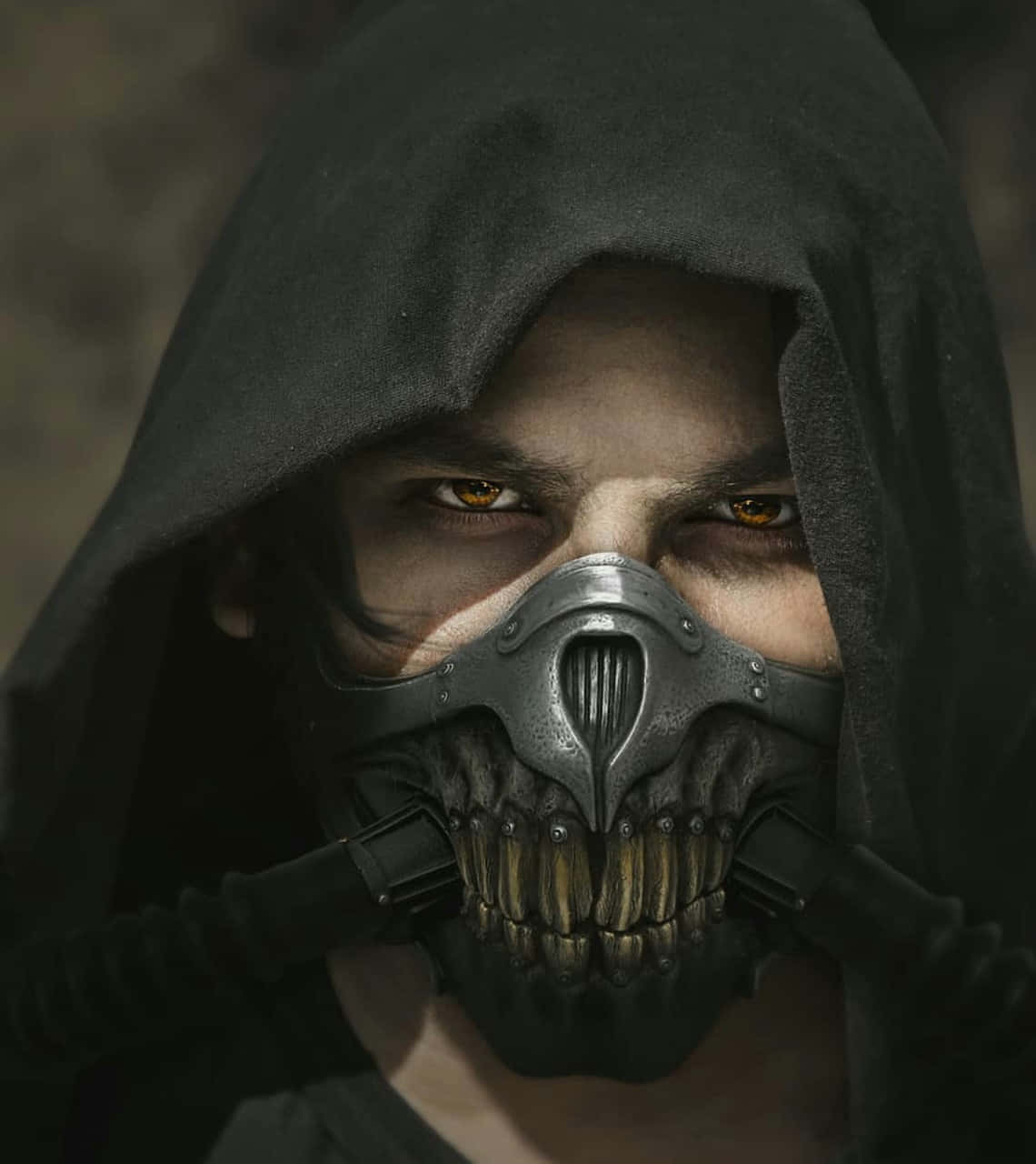 Download Black Hood Mask Man Picture | Wallpapers.com