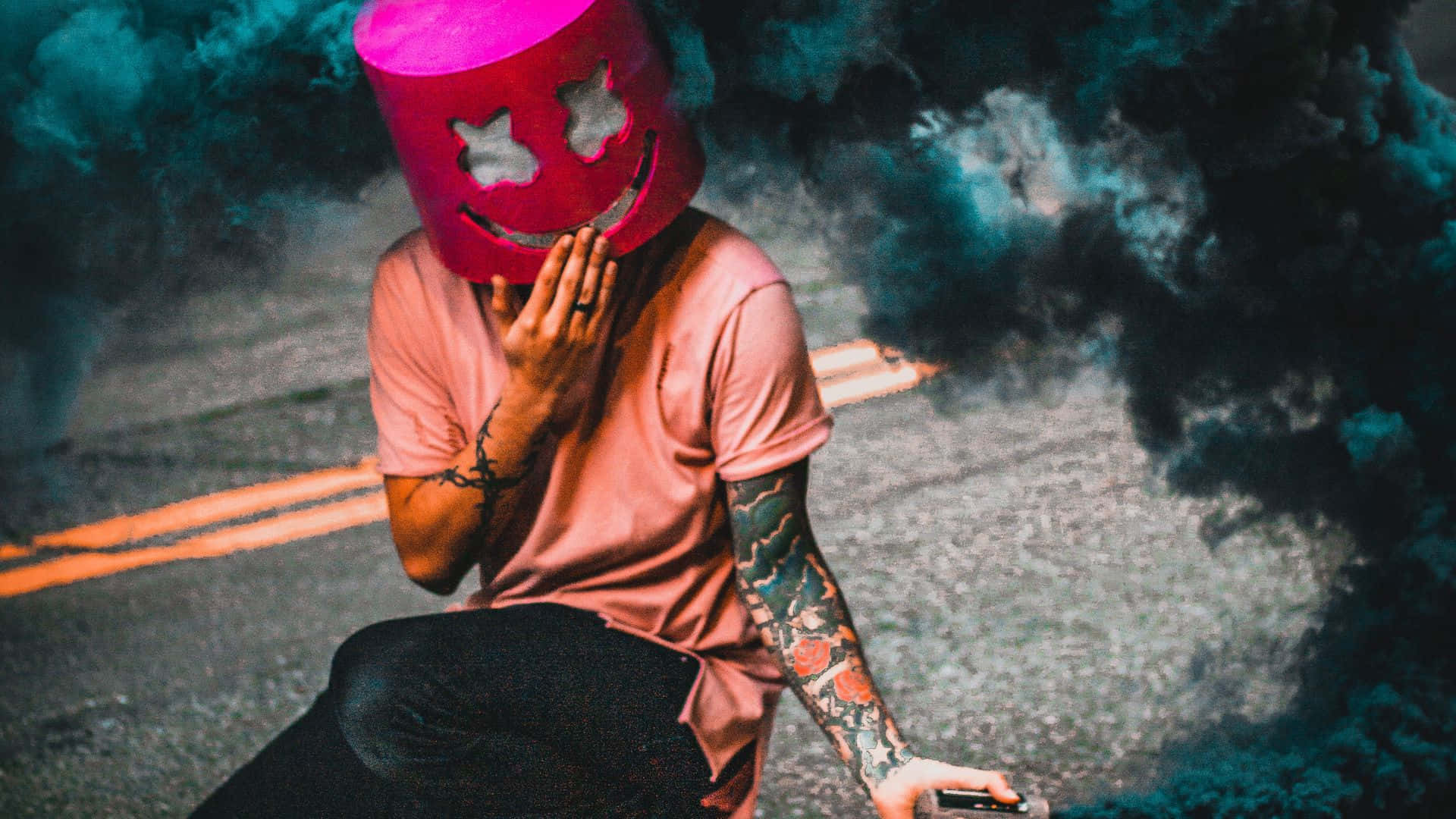 Pink Mask Man Picture