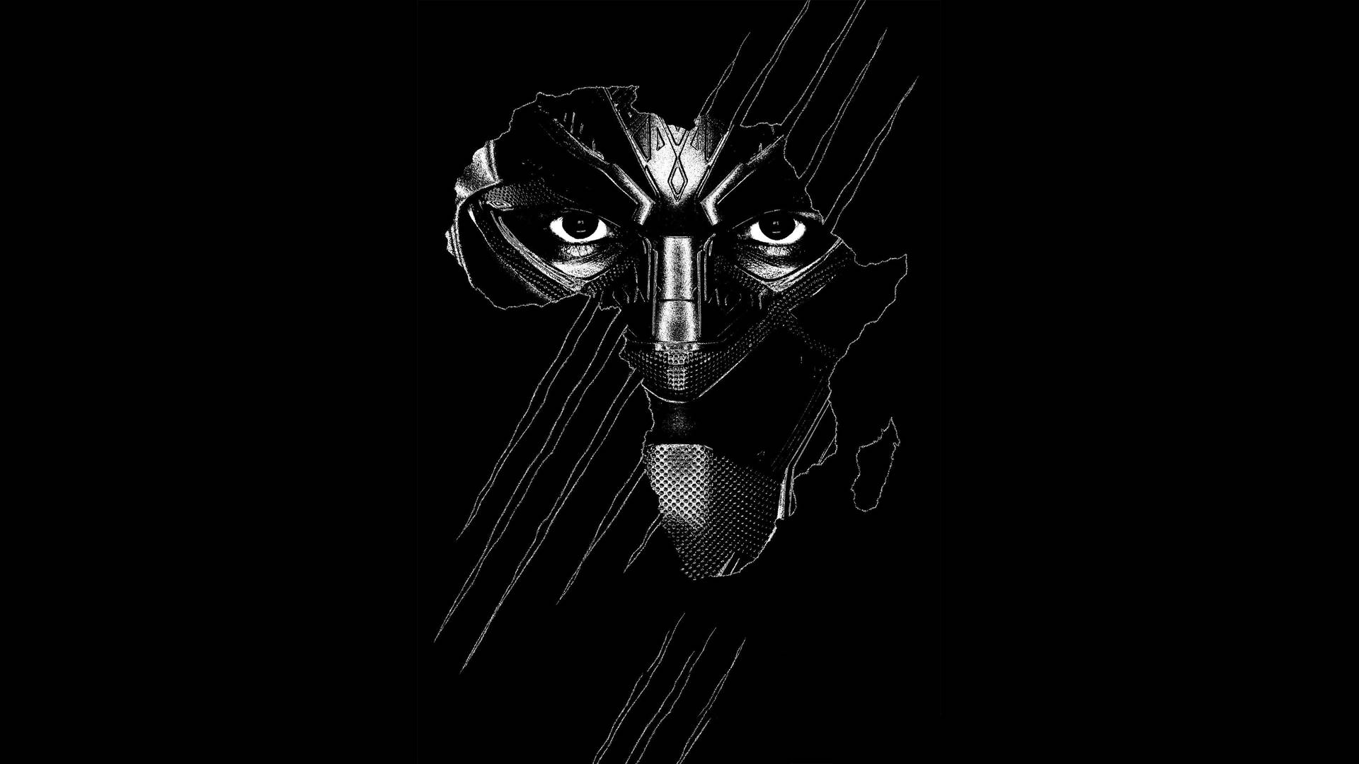 Mask With Cold Stare Black 3d Wallpaper