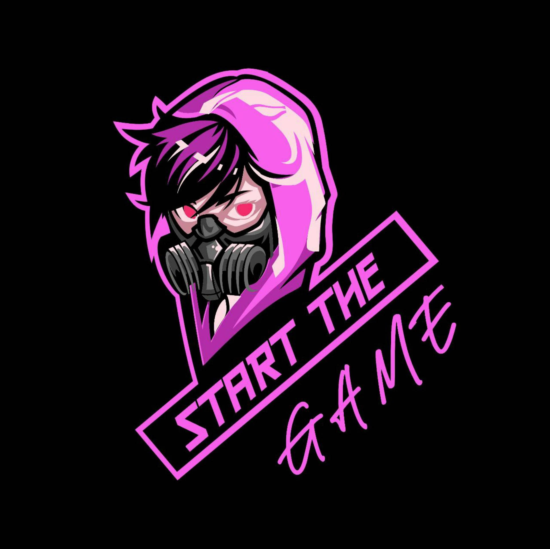 Masked Girl Gamer Logo Picture