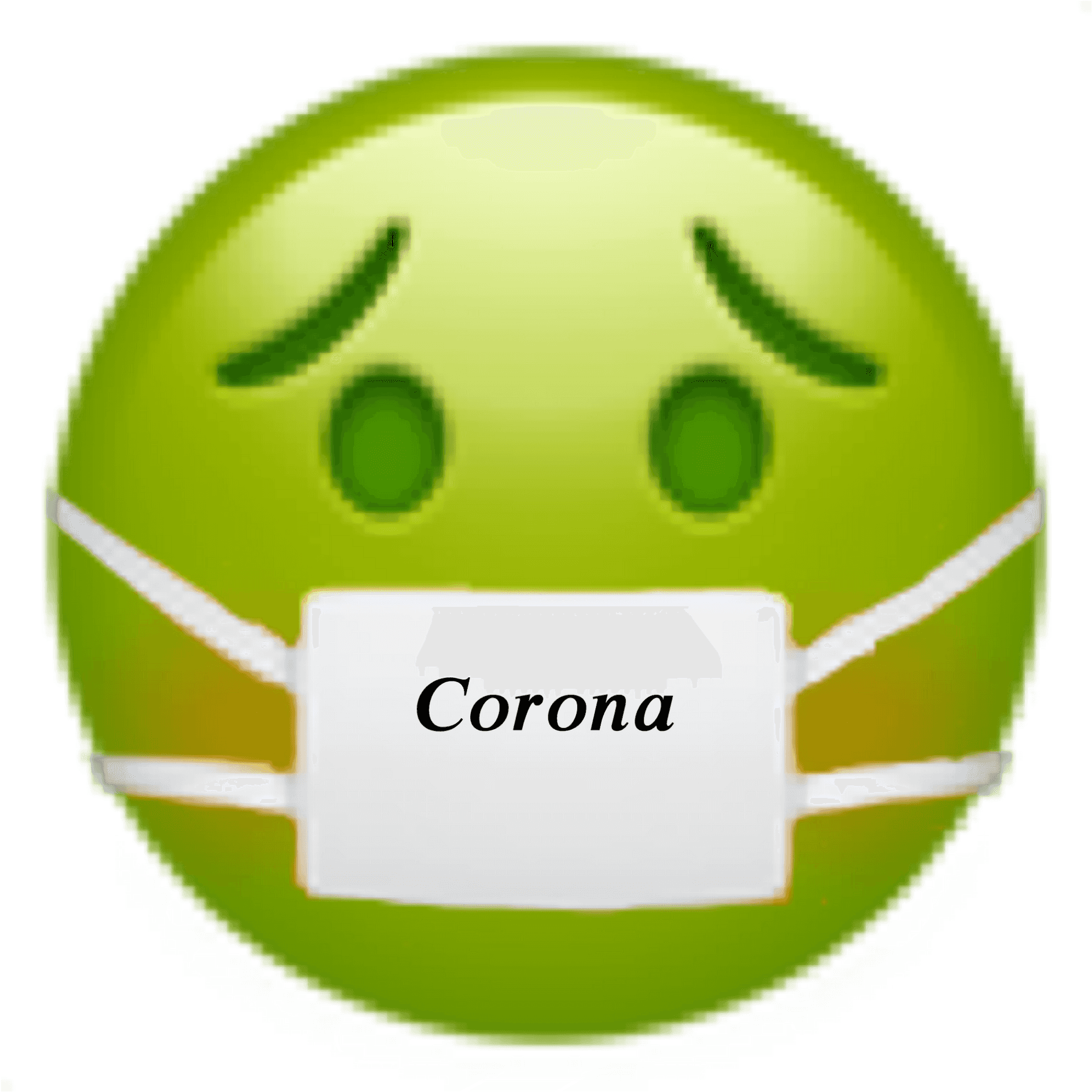 Masked Smiley Face Corona Emoji PNG