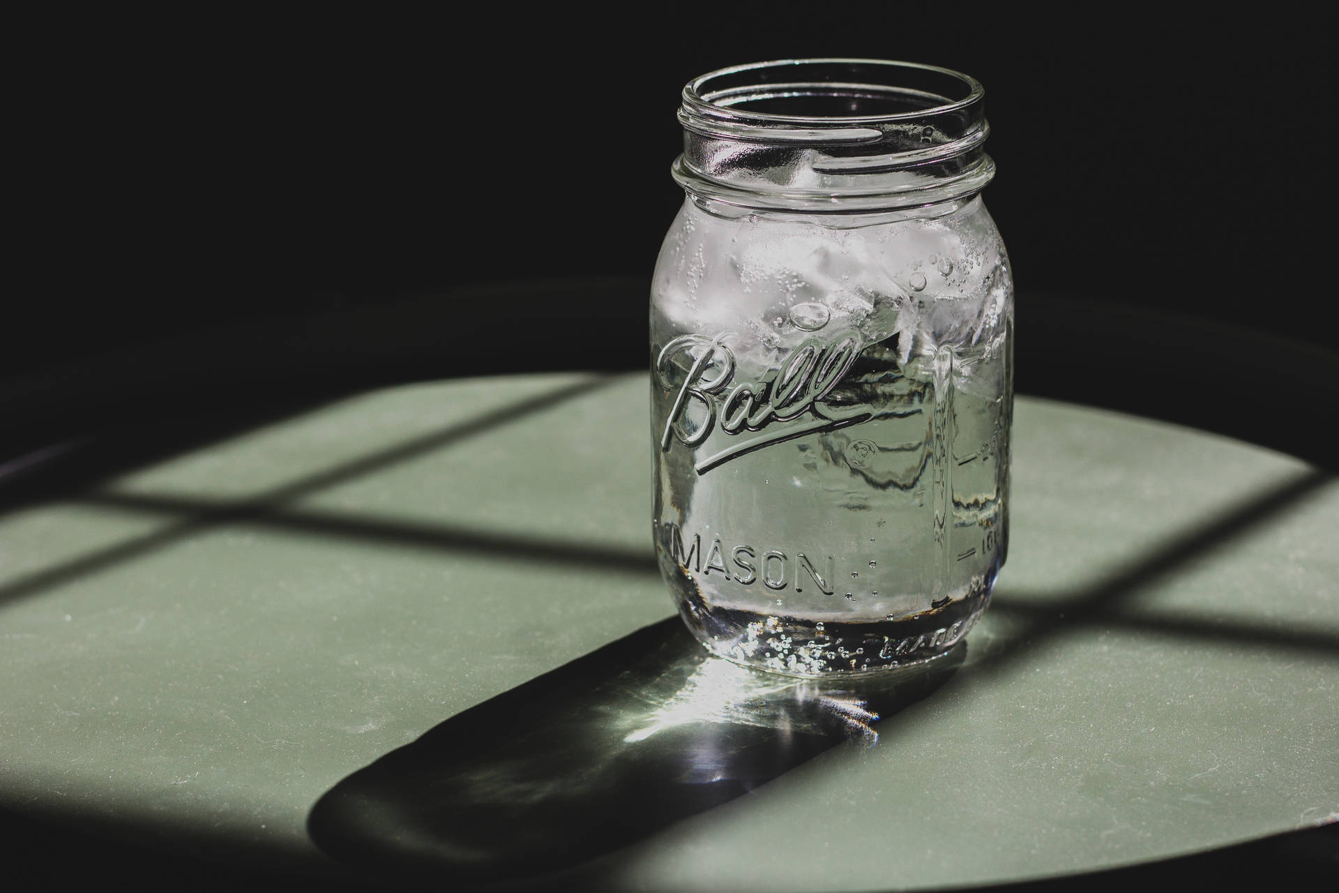 Mason Jar And Iced Water Wallpaper
