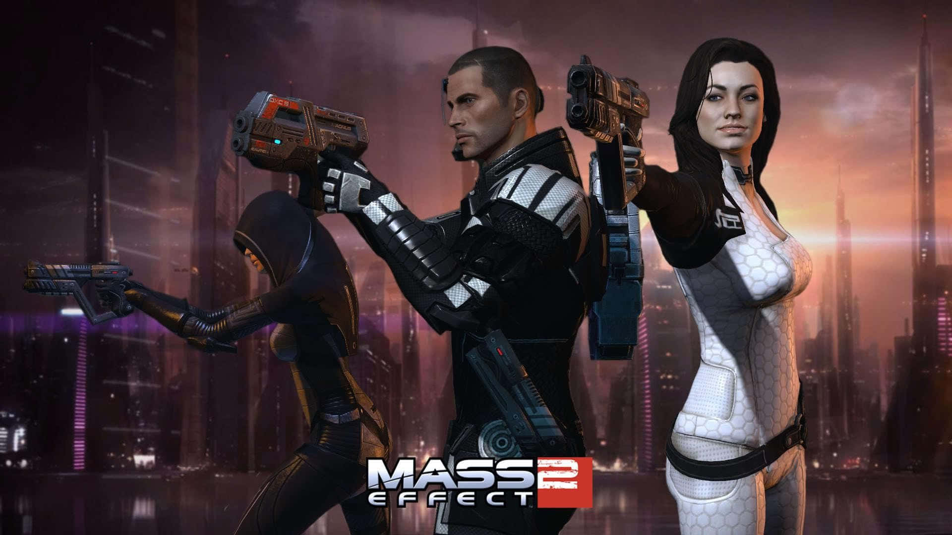 Mass Effect 2: Shepard and Crew on the Normandy Wallpaper
