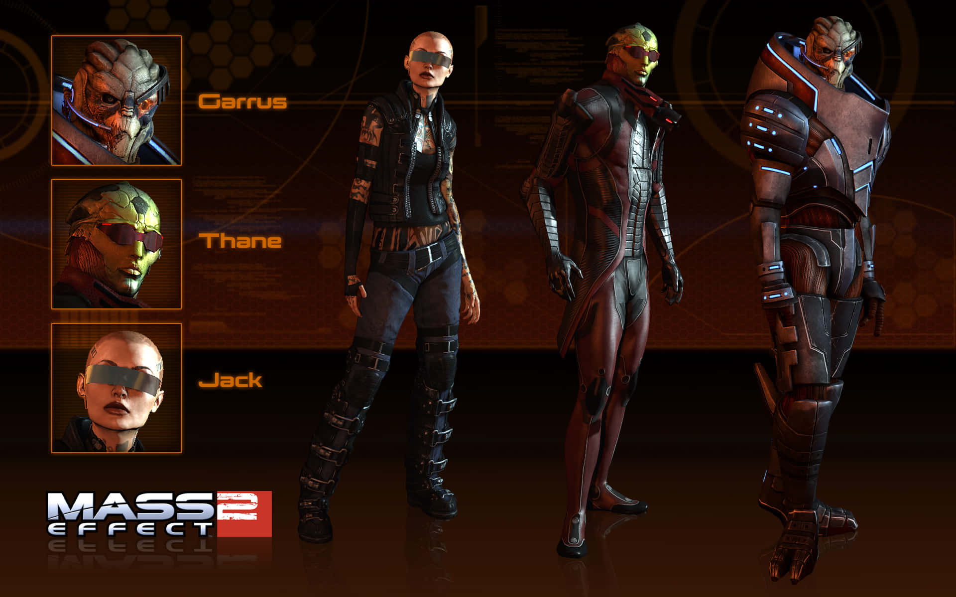 Comandanteshepard Y Su Equipo En Acción En Mass Effect 2 Fondo de pantalla
