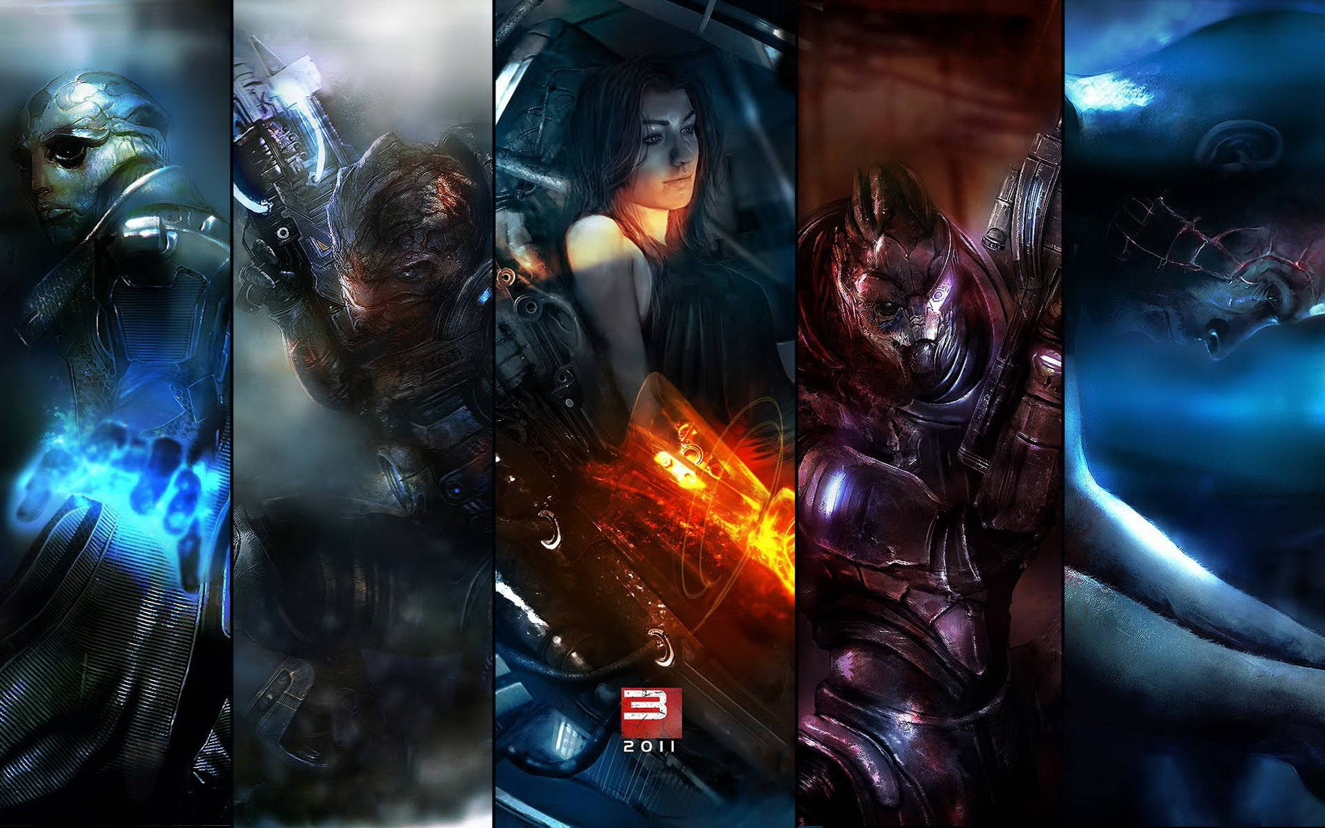 Mass Effect 3 Character Collage Wallpaper