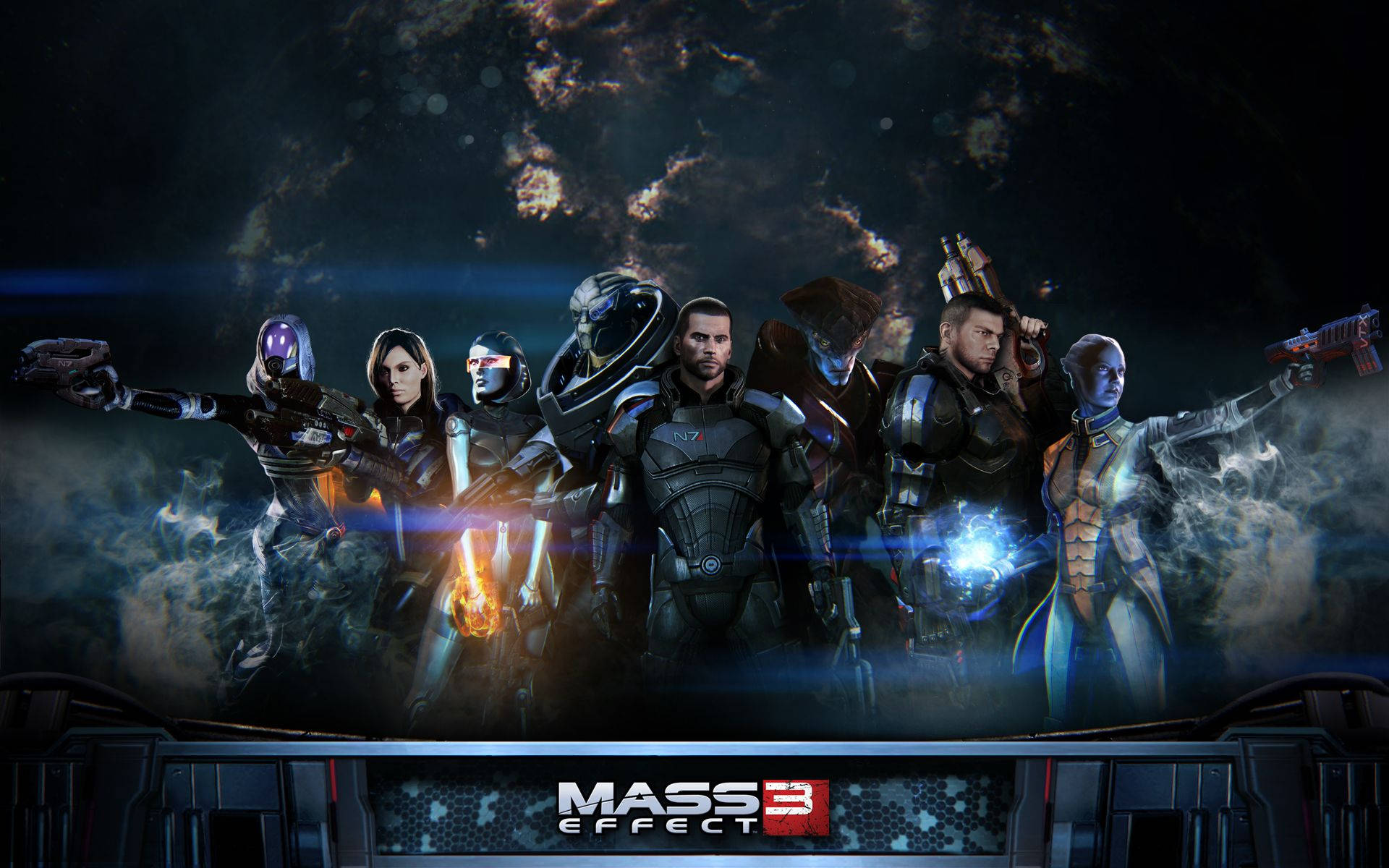 Mass Effect 3 Main Squad In Space Wallpaper