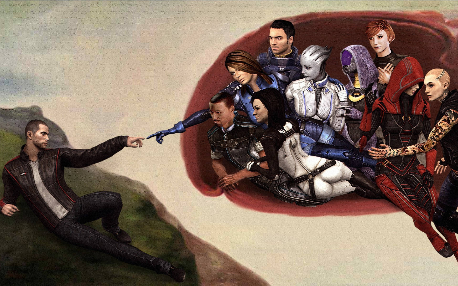 Mass Effect 3 Squad Creation Of Adam Parody Wallpaper