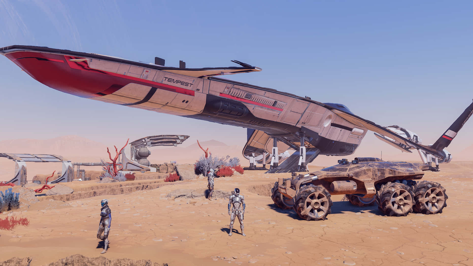 Mass Effect Andromeda - Intense Galactic Battle Scene Wallpaper