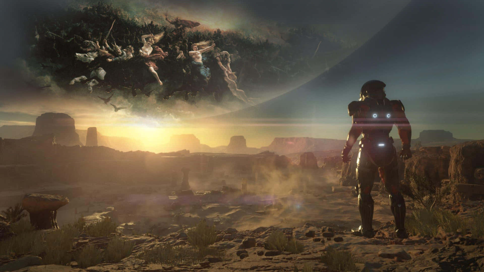 Adembenemende Visuals Van Mass Effect Andromeda Achtergrond