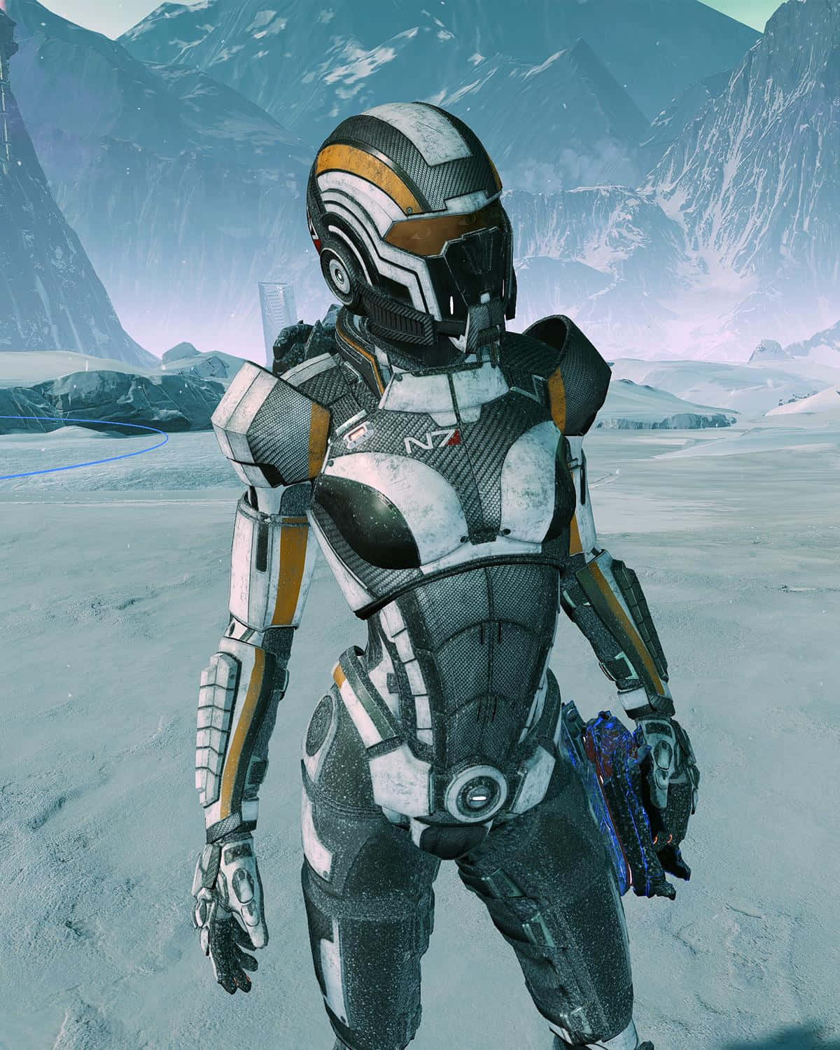 Elcomandante Shepard Lucha Contra Las Fuerzas De Cerberus En Mass Effect. Fondo de pantalla
