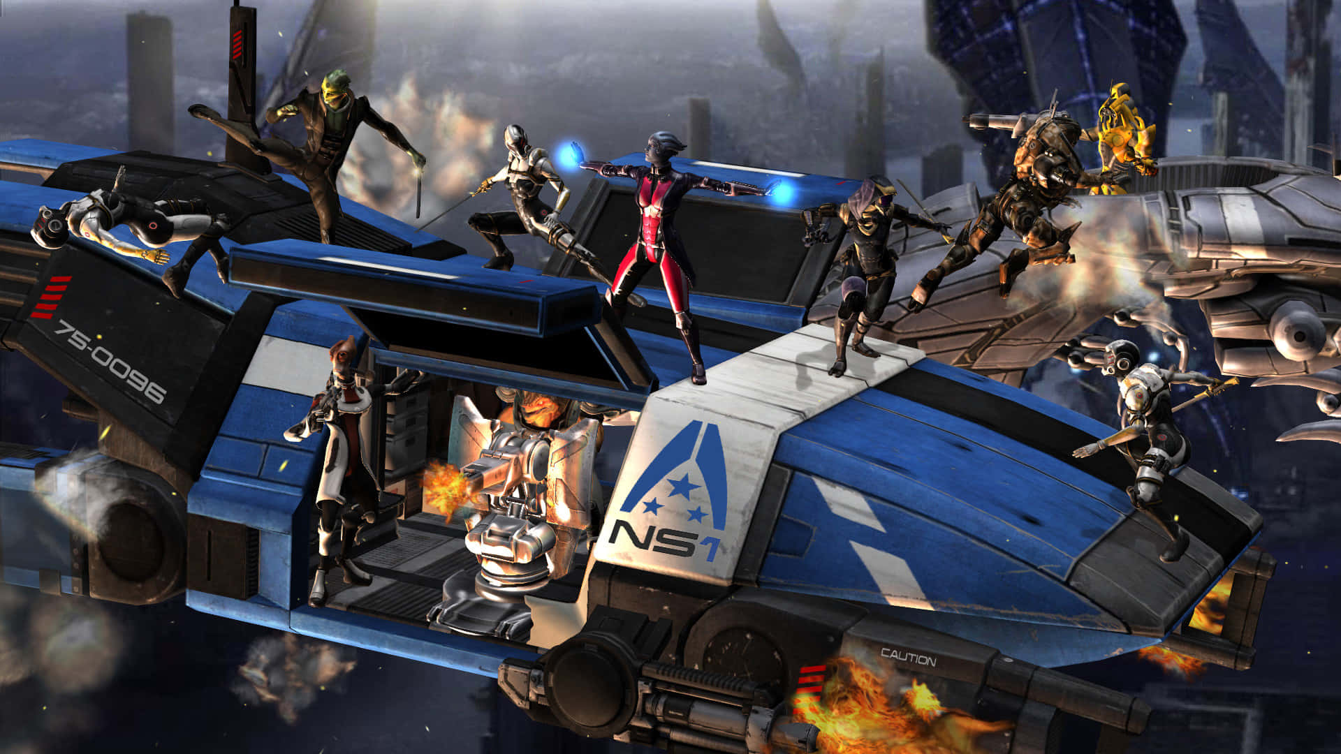 Intensabatalla En El Universo De Mass Effect Con Las Fuerzas De Cerberus Fondo de pantalla
