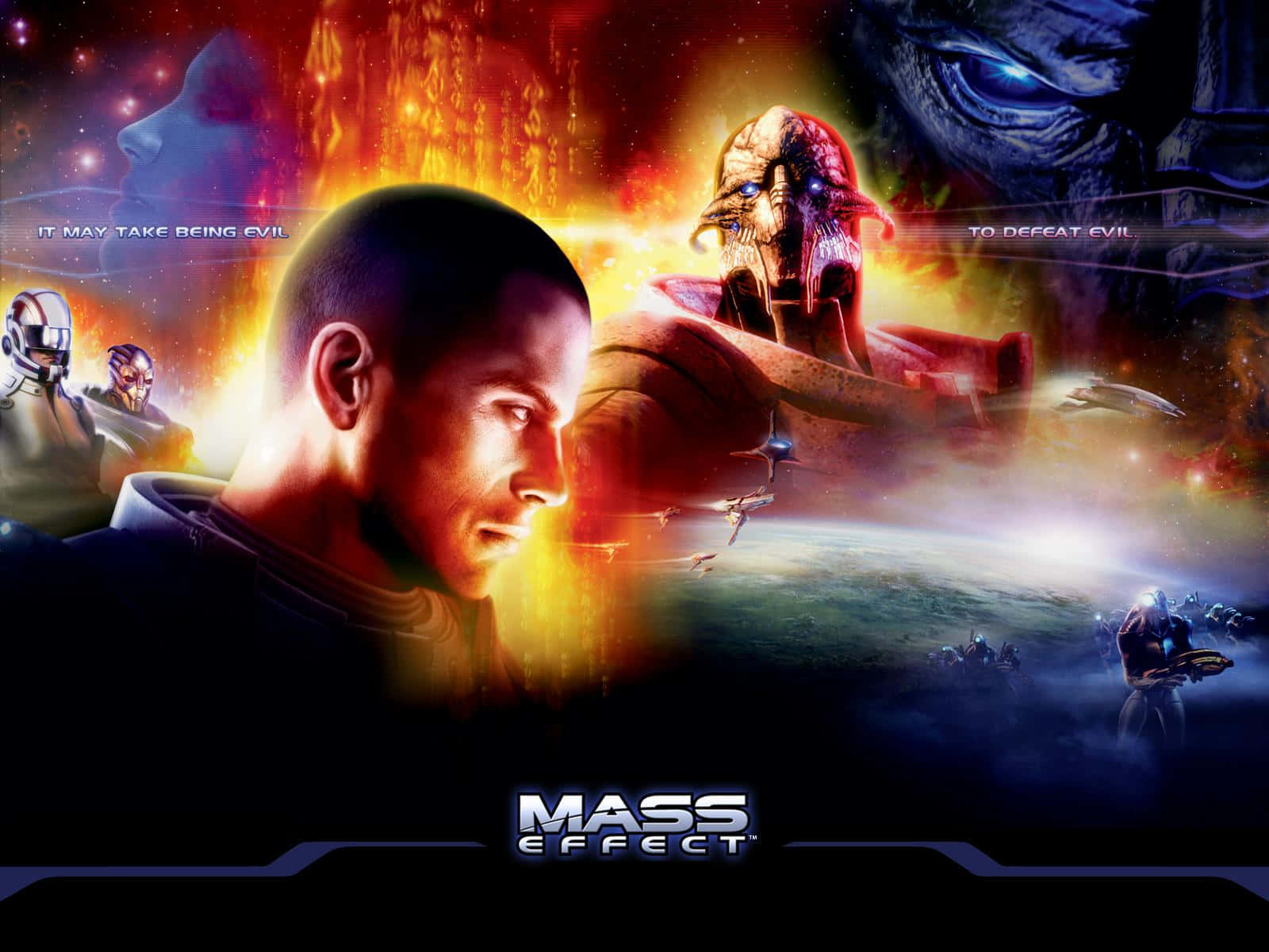 Alineaciónde Personajes Seductores De Mass Effect Fondo de pantalla