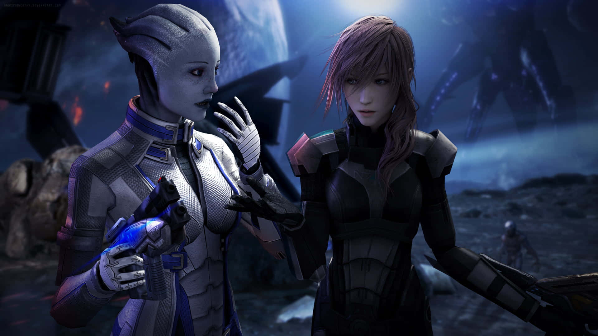 The Iconic Mass Effect Characters Wallpaper