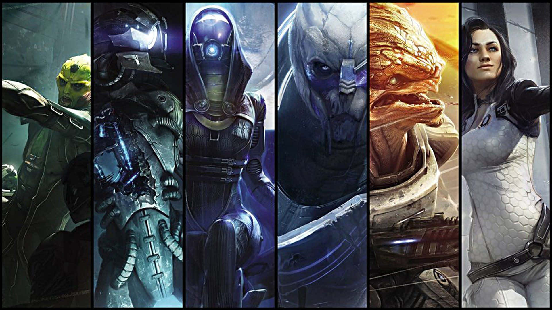 Mass Effect Characters Assemble Wallpaper