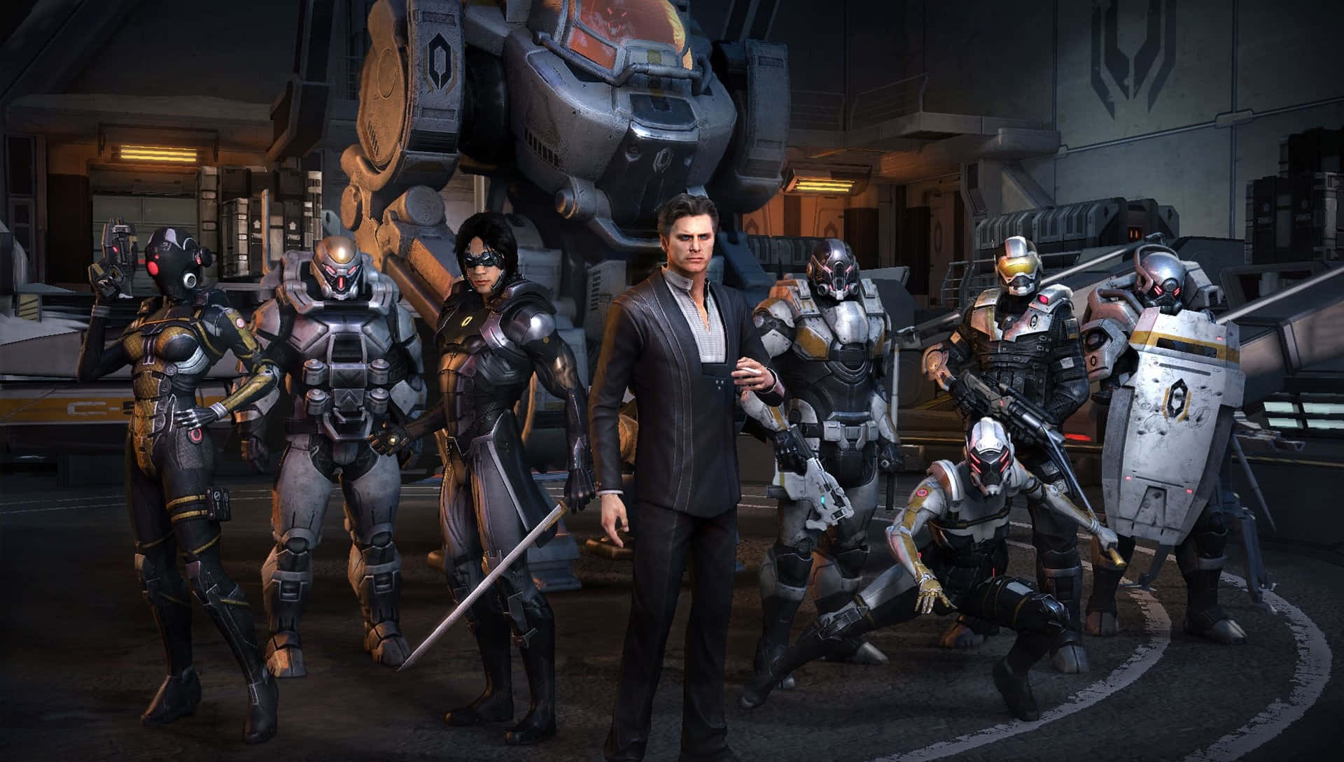 Iconosde Personajes Icónicos De Mass Effect Se Unen. Fondo de pantalla