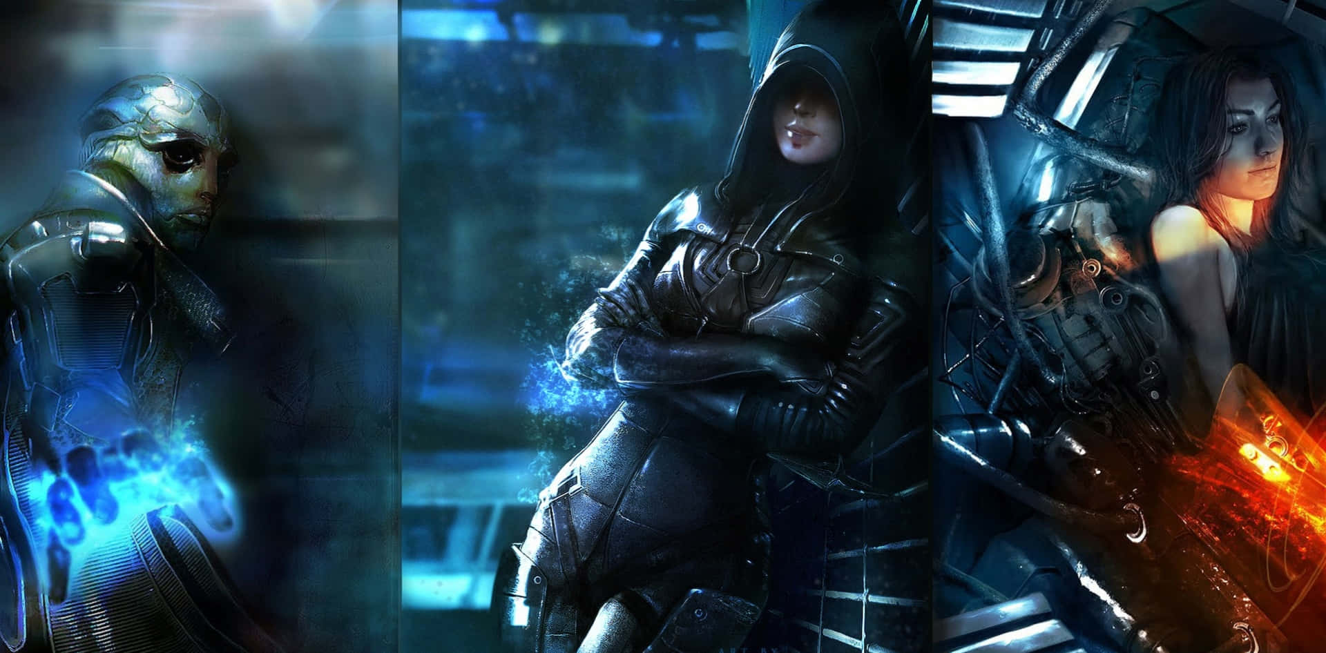 Unaaventura Épica Te Espera: Los Personajes Principales De Mass Effect Fondo de pantalla