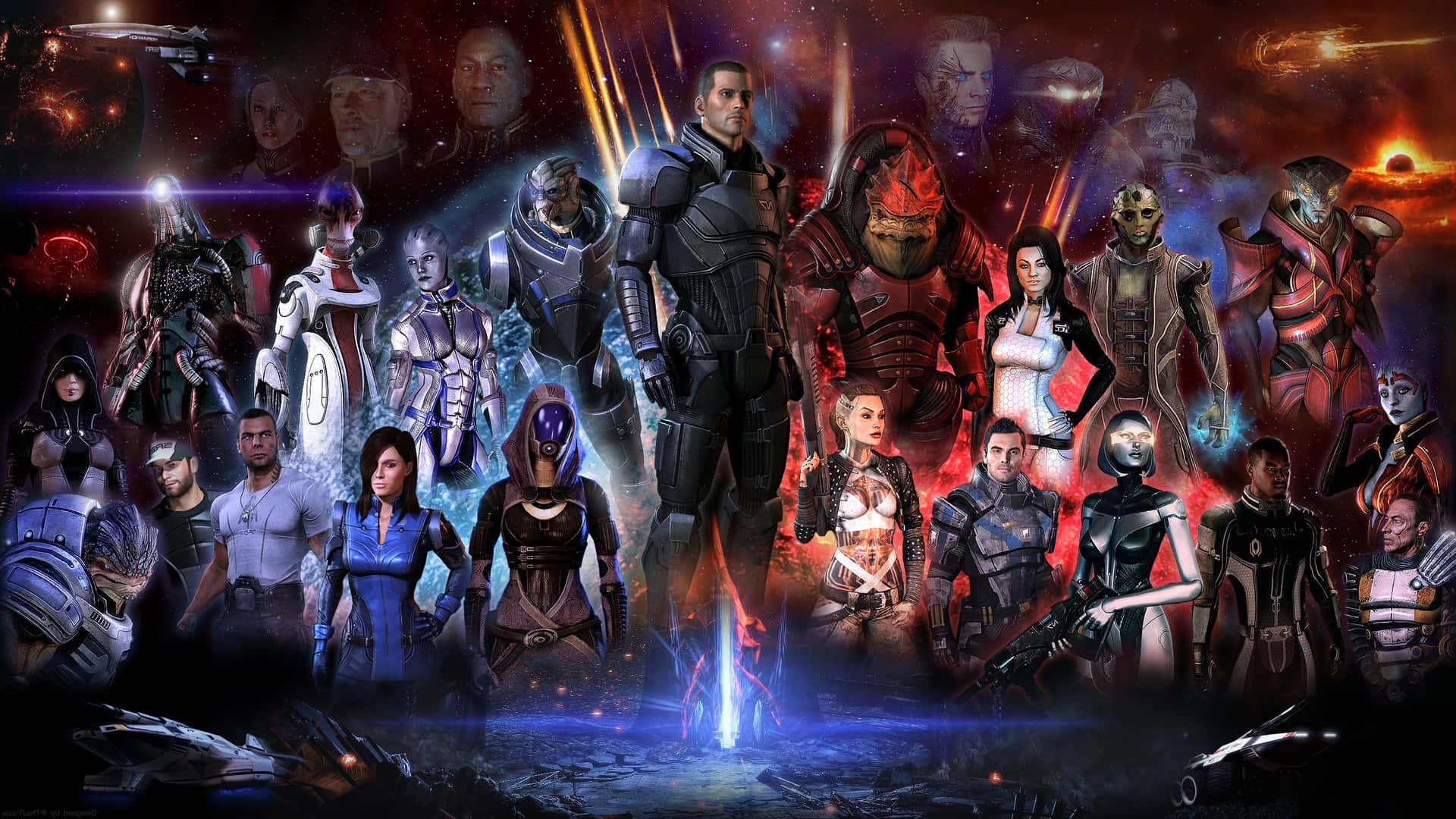 Loshéroes Legendarios De Mass Effect Fondo de pantalla
