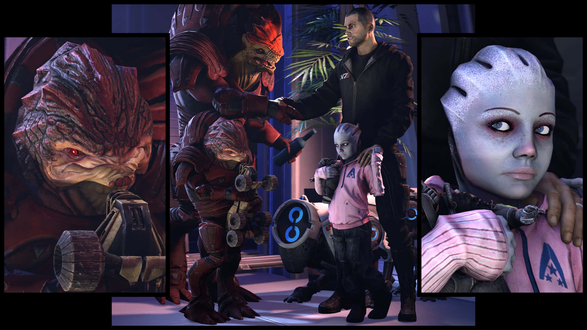 Elicónico Equipo De Personajes De Mass Effect Fondo de pantalla