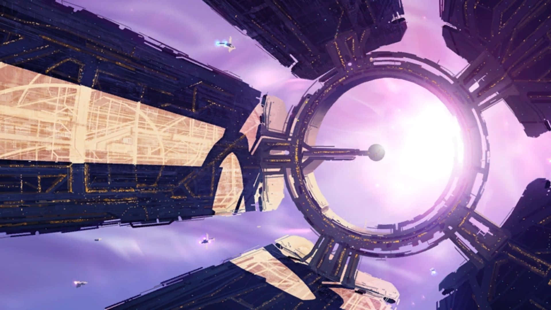 Vistaespectacular De La Ciudadela De Mass Effect En El Espacio Fondo de pantalla
