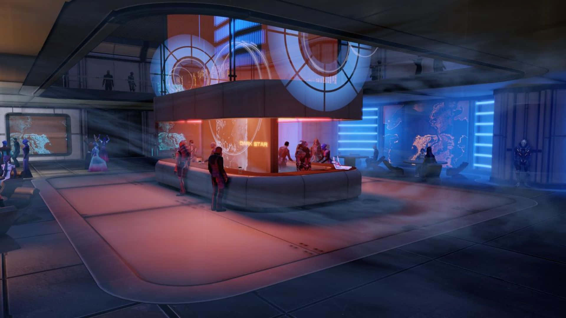 Espectacularvista De La Ciudadela En El Universo De Mass Effect. Fondo de pantalla