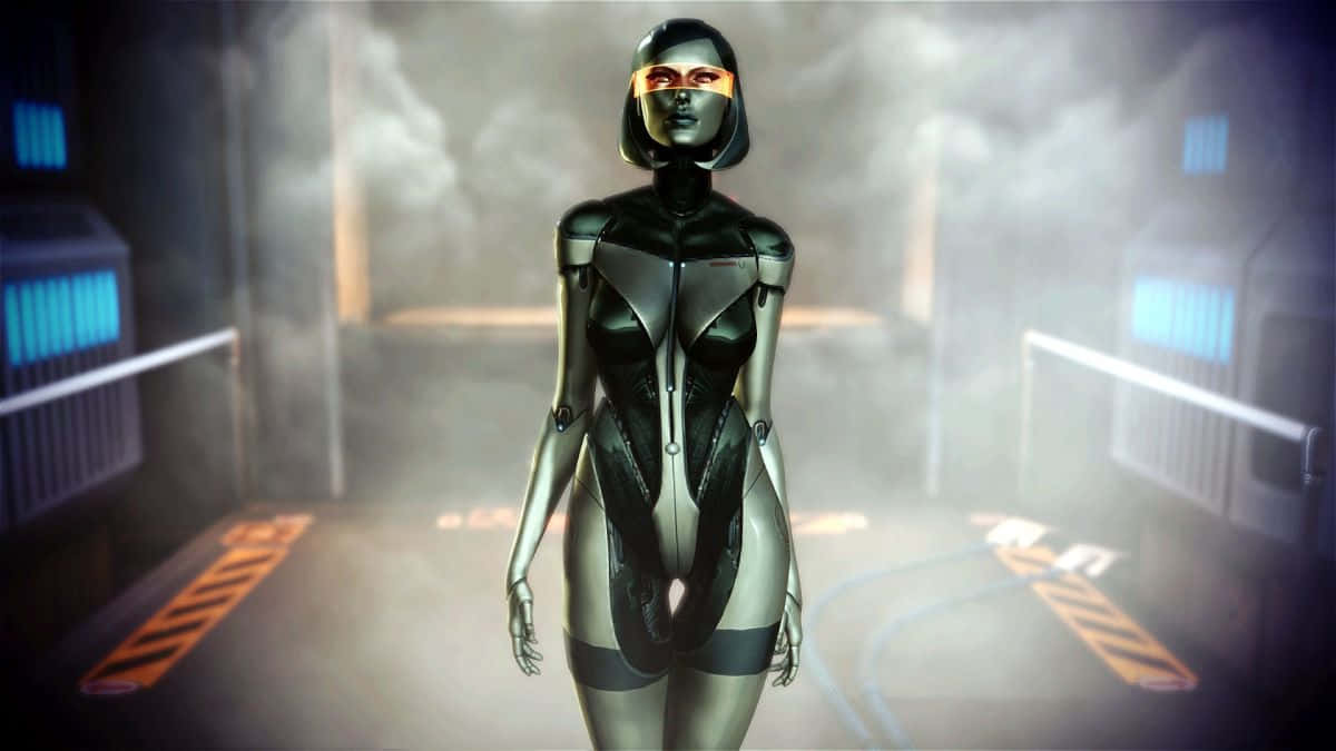 EDI, the Futuristic AI Companion in Mass Effect Wallpaper