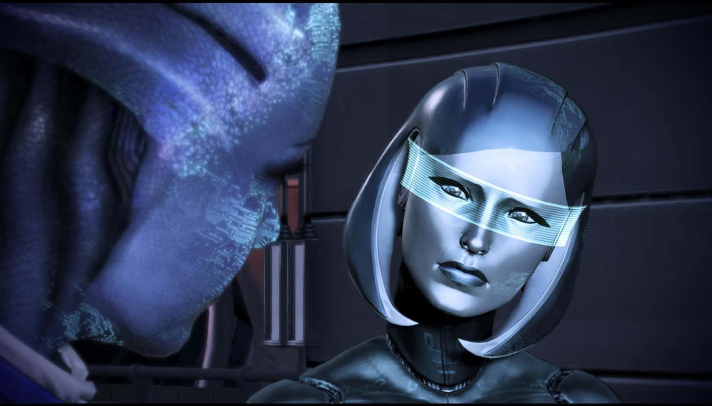 Edi,la Inteligencia De Defensa Mejorada Del Universo De Mass Effect. Fondo de pantalla