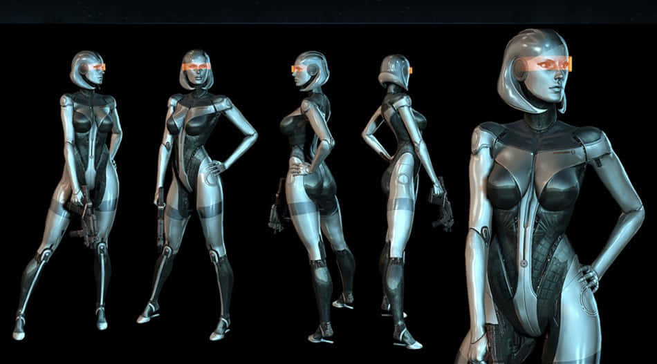 Edi,el Personaje De Inteligencia Artificial De Mass Effect, En Un Entorno Futurista. Fondo de pantalla