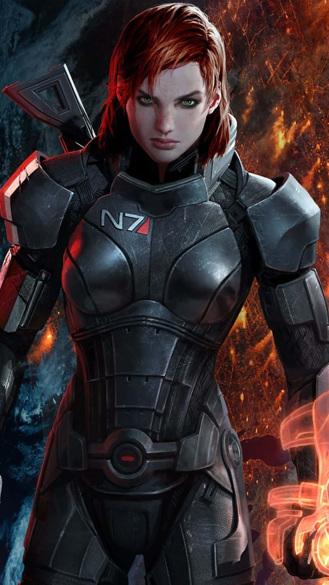 Mass Effect Femshep in Action Wallpaper