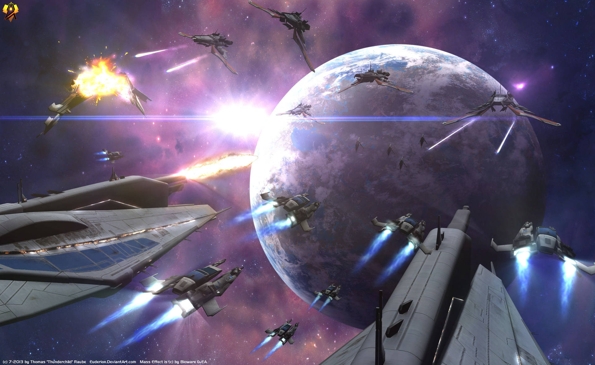 Mass Effect Galactic War 4K Wallpaper