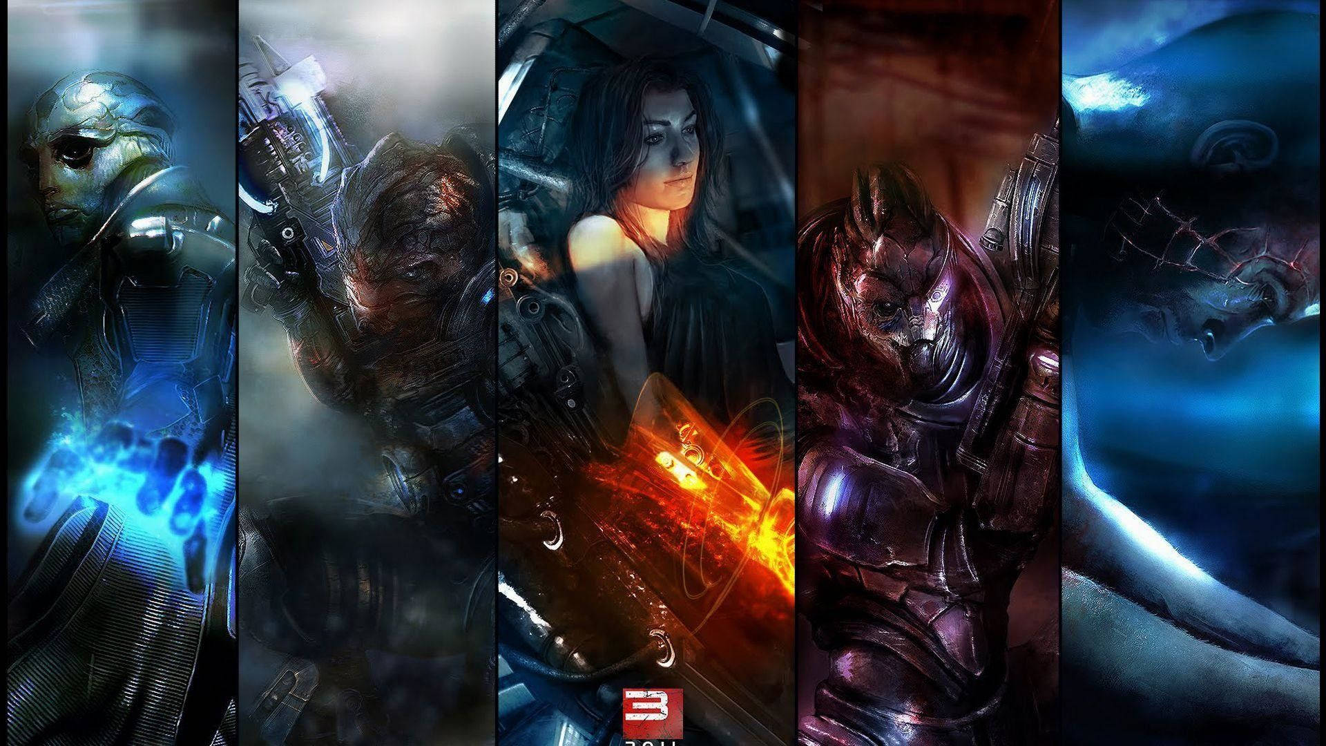 The crew of the Normandy from the Mass Effect series Wallpaper