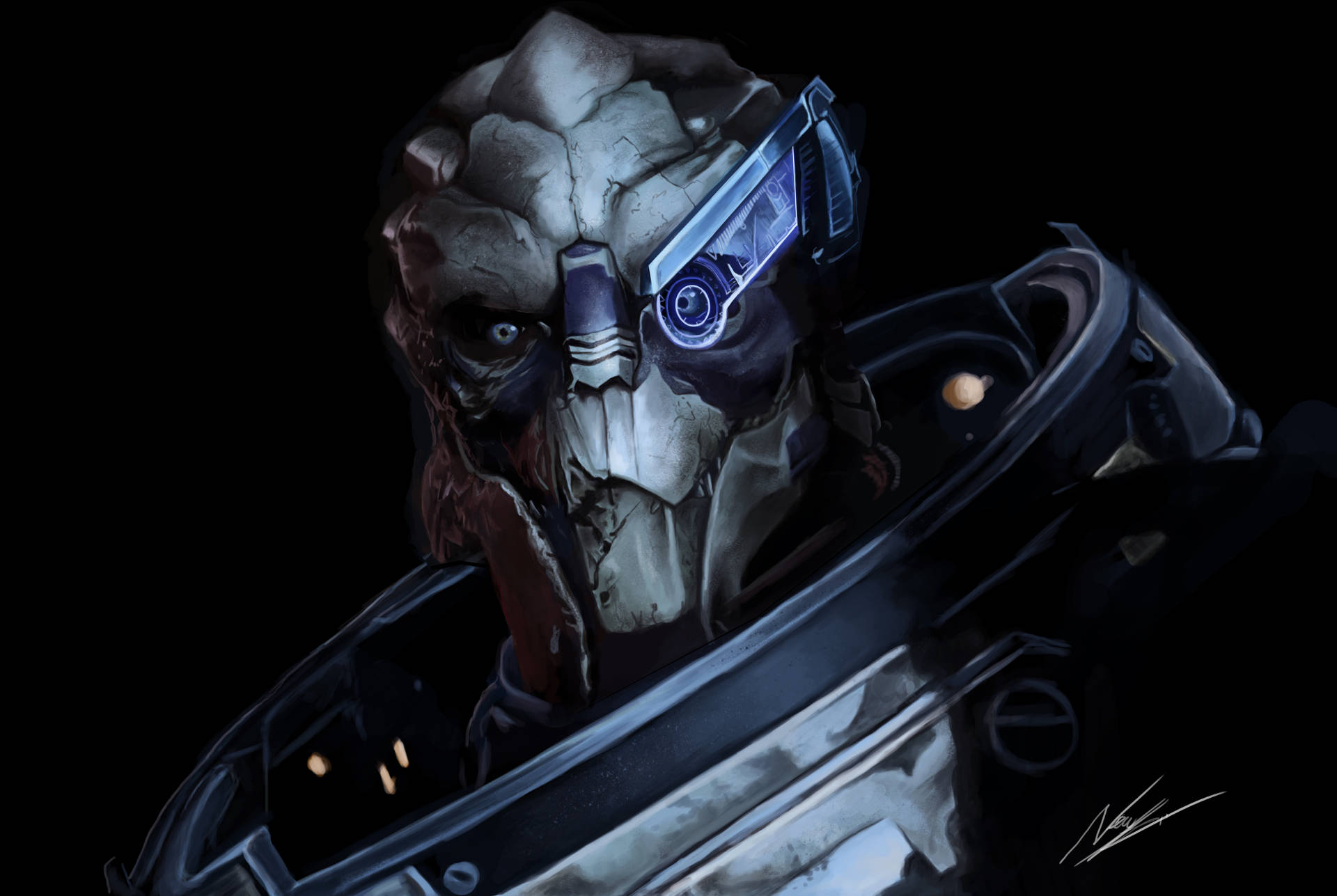 Mass Effect Garrus Vakarian 4K Wallpaper