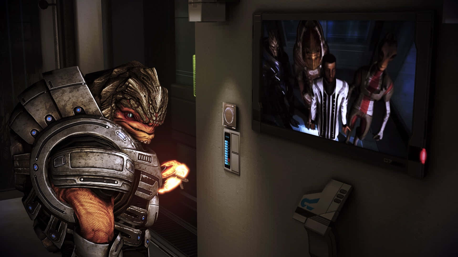 Intimidating Grunt from the Mass Effect Universe Wallpaper