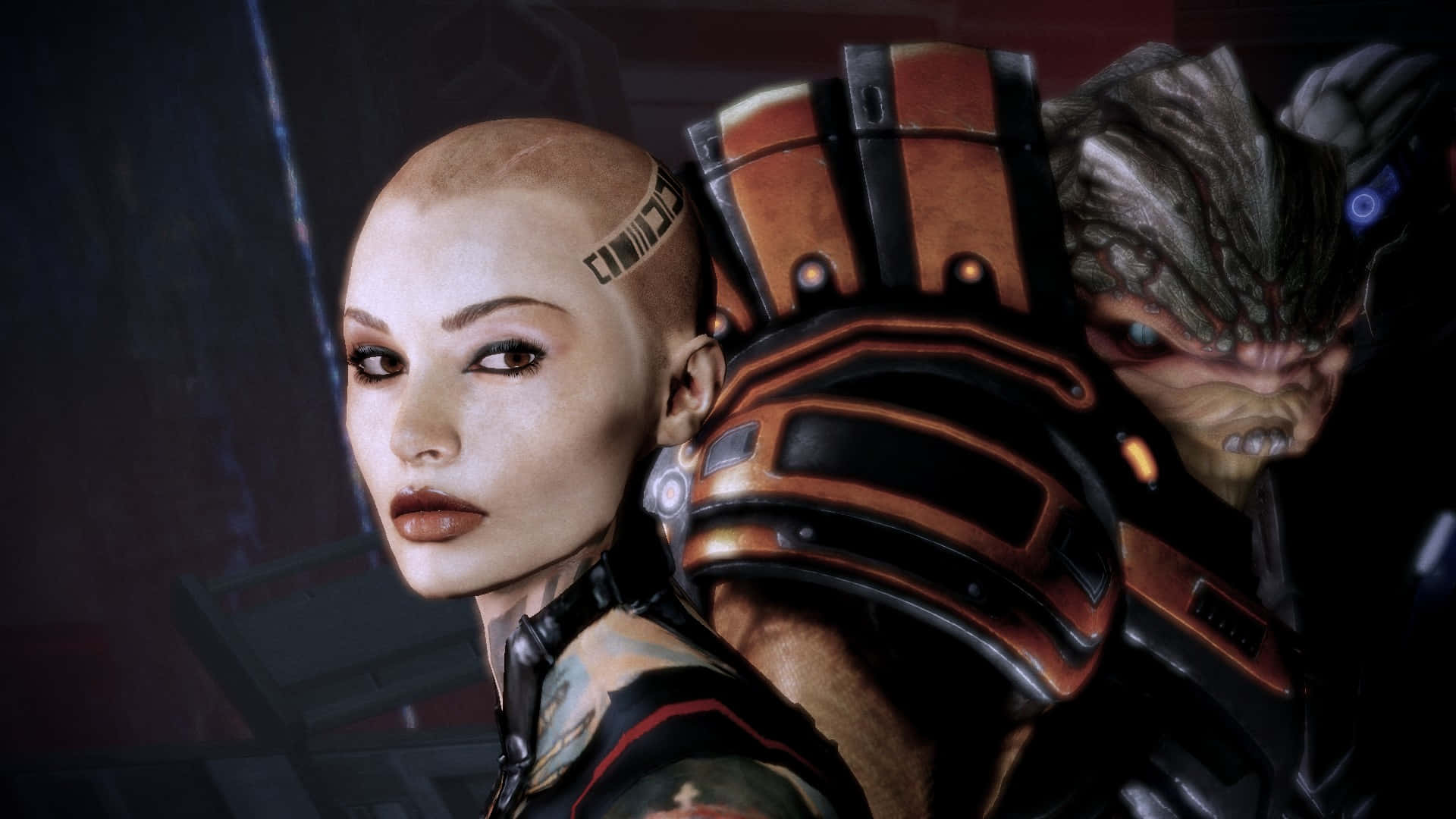 Ferocious Grunt ready for battle in Mass Effect Wallpaper