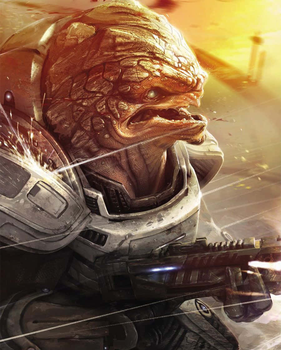 Grunt, the Krogan warrior from Mass Effect Wallpaper