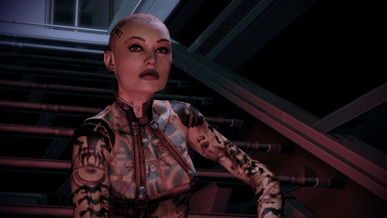 Jackde Mass Effect Desatando Poderes Bióticos. Fondo de pantalla
