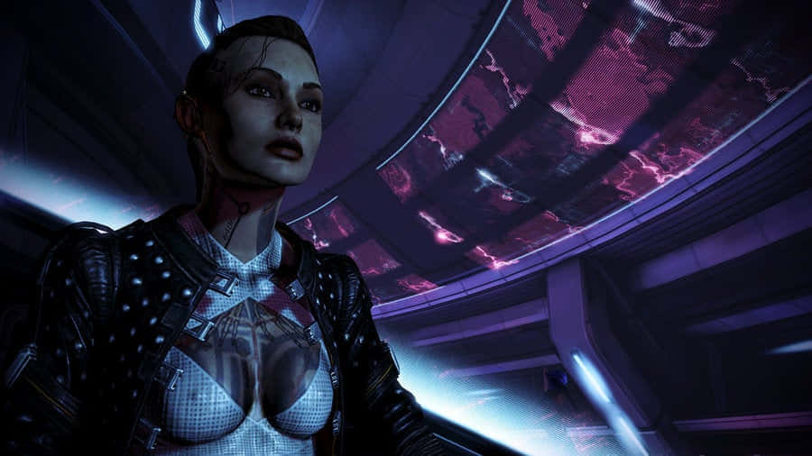 Jack from Mass Effect unleashing her biotic powers Wallpaper