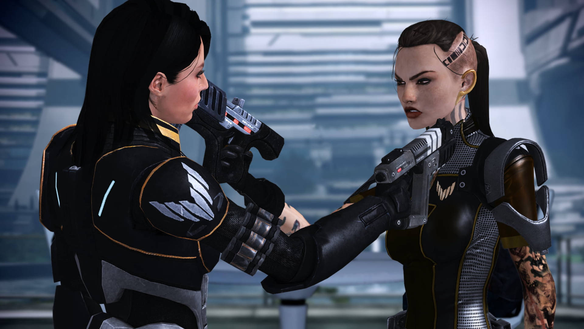 Mass Effect Jack And Miranda Rival Wallpaper