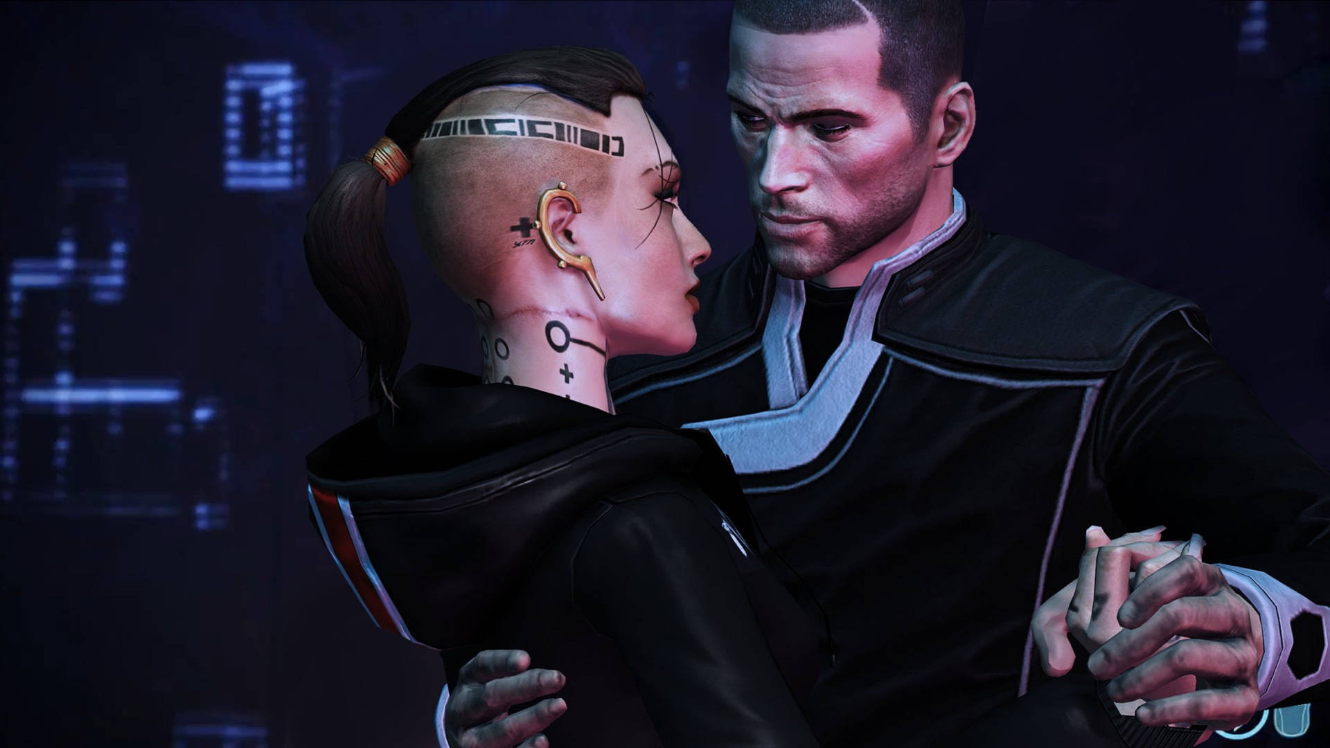 Mass Effect Jack And Shepard Wallpaper