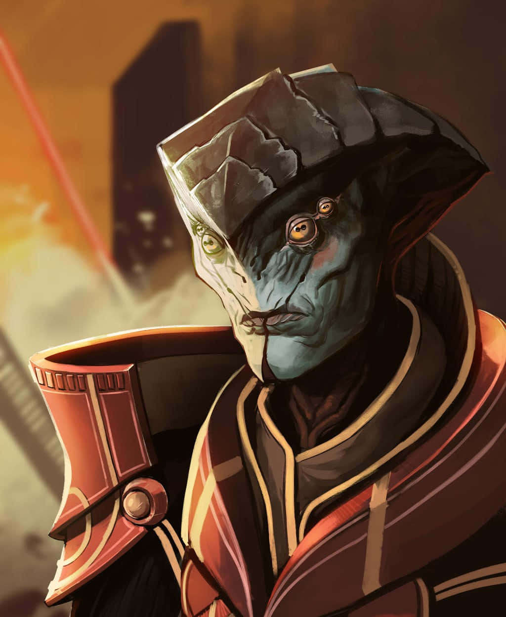 Mass Effect Javik - The Last Prothean Standing Tall Wallpaper