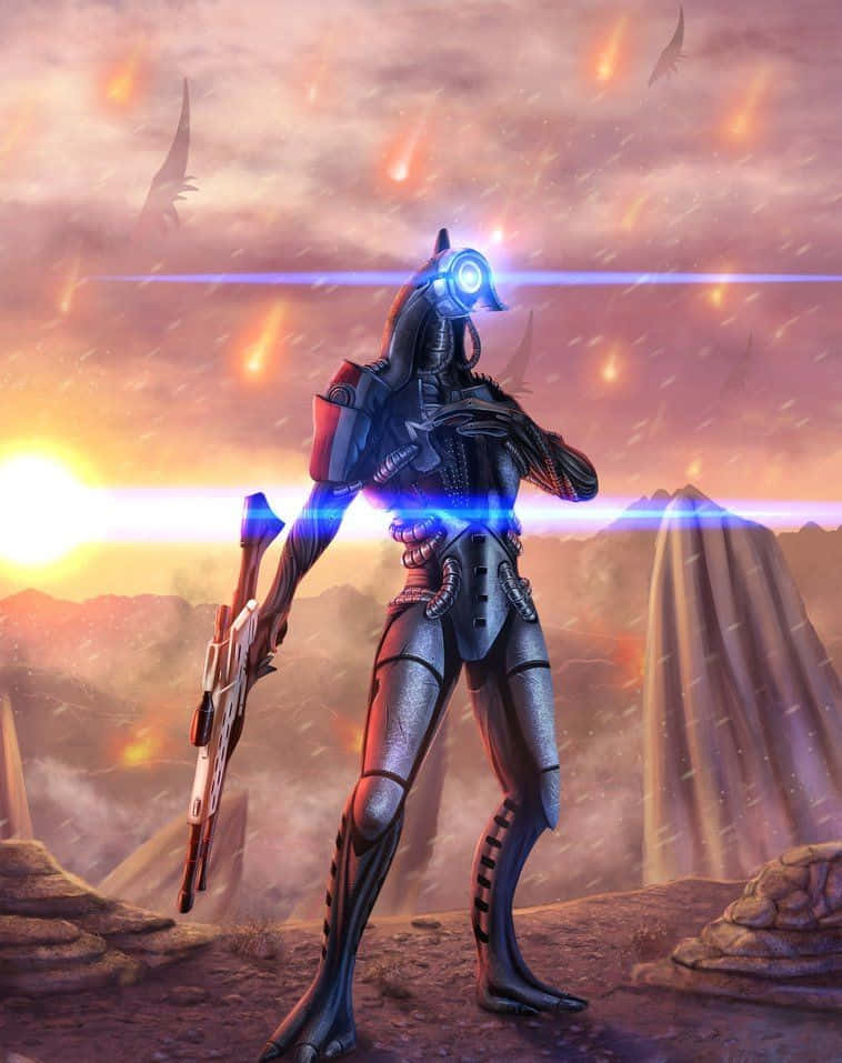 Caption: Legion, the enigmatic Geth from Mass Effect Wallpaper