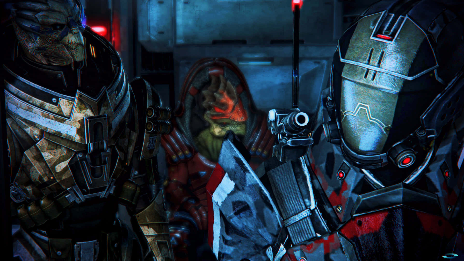 Mass Effect Multiplayer Action Scene Wallpaper